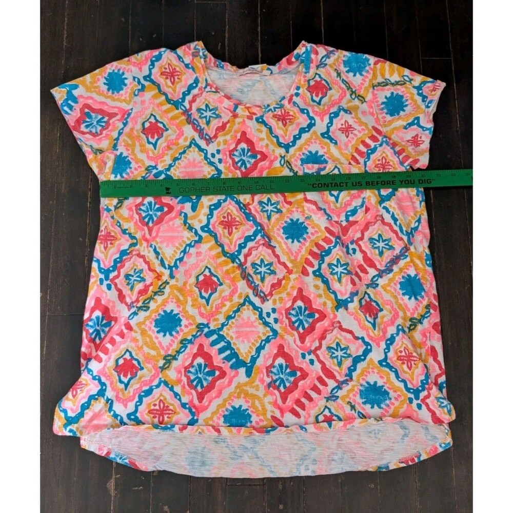 FRESH PRODUCE XXL MARAKESH JANEY SLUB T SHIRT BEACH VACATION ARTSY BOLD NWOT NEW